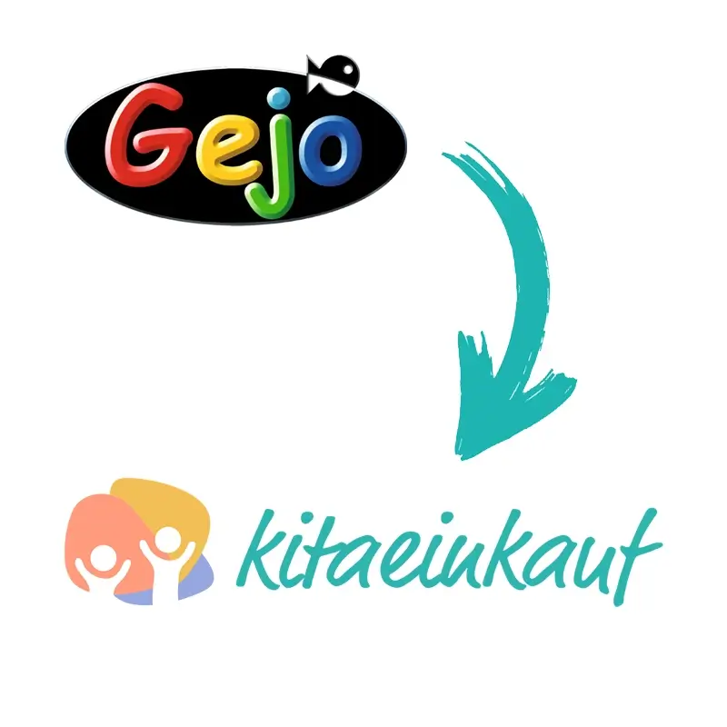 Gejo, Kitaeinkauf, Logo, Kinder, Farben