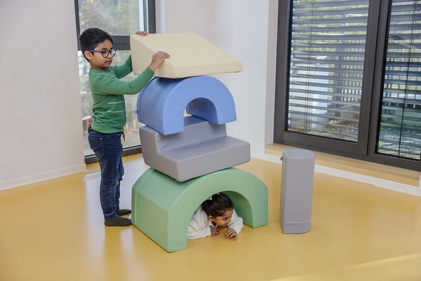 KITAEINKAUF Bewegungsparcours Schaumstoff, Kunstleder, 5-teiliges Set