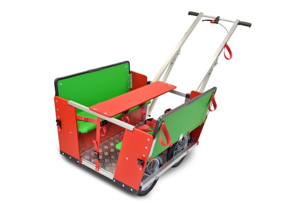 Krippenwagen Fritz Rot-Grün, 6-Sitzer Krippenwagen Fritz Rot-Grün, 6-Sitzer