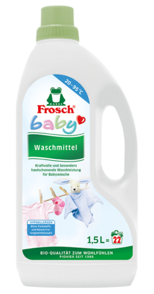 Waschmittel, Flaschenform, 1,5 L, Frosch, Baby