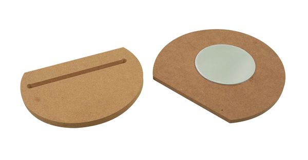 MDF-Tischspiegel zum Stellen, 16x15 cm MDF-Tischspiegel zum Stellen, 16x15 cm