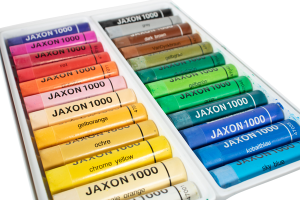 JAXON Ölpastellkreide, Ø 18 mm, farbig sortiert, 24 Stück