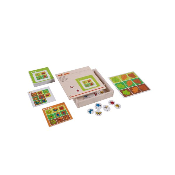 Spielset, Memory, Lernspiel, Holzbox, Karten
