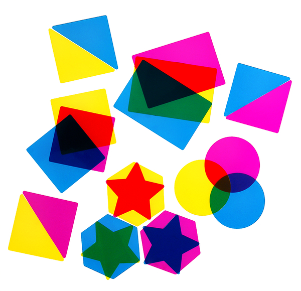 Stickerformen, Farbige Quadrate, Geometrische Formen, Sterne, Kreise