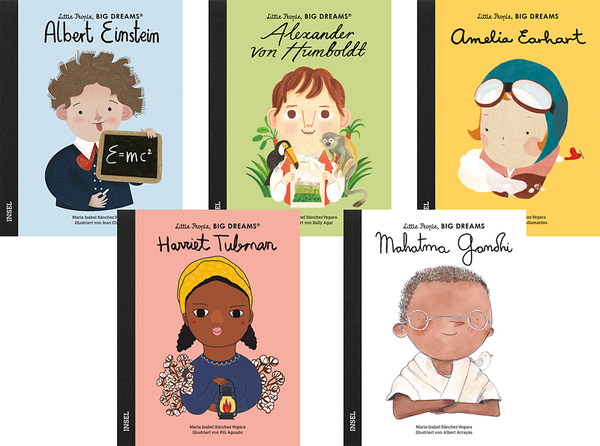 Buchpaket Little People, Big Dreams: Ikonen der Geschichte, 5 Bände