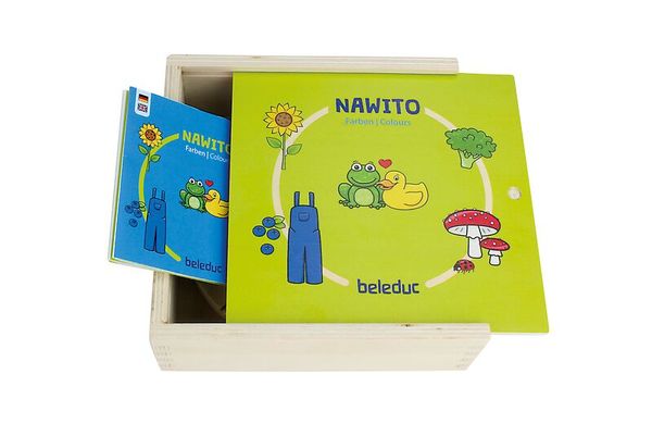 Kinderbuch, Malset, Farbenkasten, Holzkasten, Frogs & Pilz