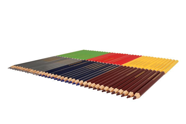 bunte bleistifte, bleistiftenset, holzbleistifte, farbpalette, sortierte farben