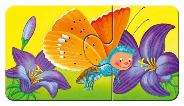 RAVENSBURGER my first Puzzle: Tiere im Garten, 9 Kinderpuzzles mit 2 Teilen, ab 2 Jahre