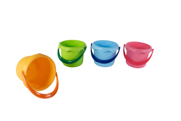 sandkorb, Kinderkorb, Plastikkorb, oranger Korb, bunter Satz