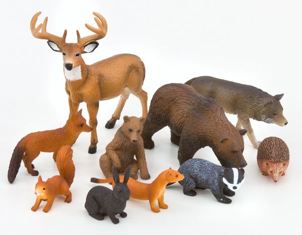 Tierfiguren, Wildlife-Modelle, Plastiktiere, Tiergruppe, Tierfiguren-Set