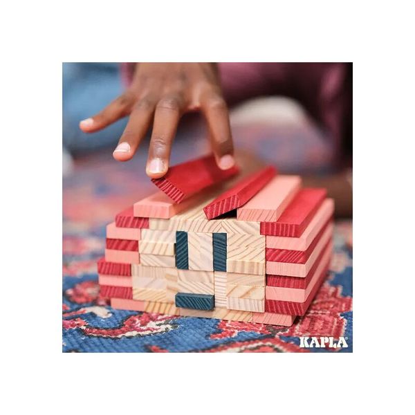 KAPLA 120er Bausteine Box - Natur, Rosa, Rot, Dunkelblau KAPLA 120er Bausteine Box - Natur, Rosa, Rot, Dunkelblau