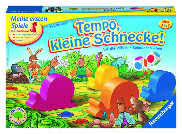 RAVENSBURGER Tempo, kleine Schnecke, Laufspiel, 2-6 Personen, ab 3 Jahre RAVENSBURGER Tempo, kleine Schnecke, Laufspiel, 2-6 Personen, ab 3 Jahre