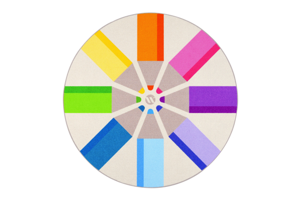 Spielteppich Buntstifte, rund, Ø 200 cm