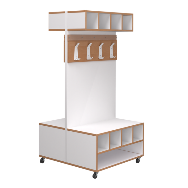 Garderobenständer, Schuhständer, Kleiderstange, Hakenreling, Mobiler Schrank