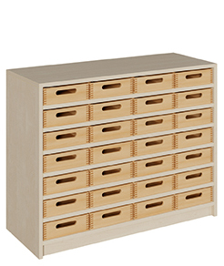 Dielenschrank, Aufbewahrung, Schubladenmöbel, Holz, Korbeneinsätze