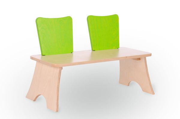 Kindertisch, Holztisch, Doppelstuhl, grün, Kinderzimmer