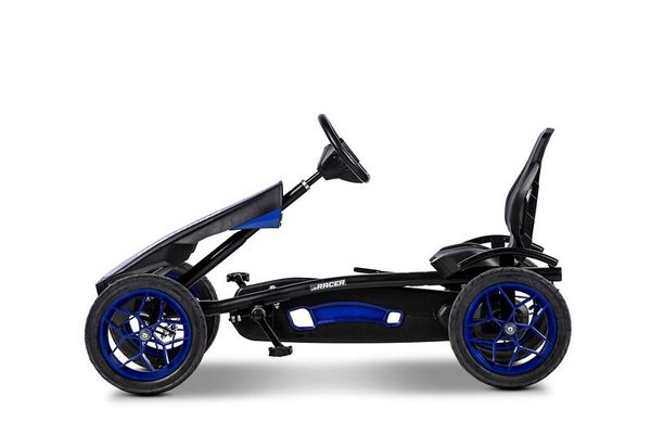 Kinder-Go-Kart, Räder, Blaue Akzente, Vintage, Rennkart-Style
