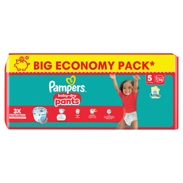 PAMPERS Baby Dry Pants Gr. 5, Junior 11-17 kg, (verschiedene Verpackungsgrößen)