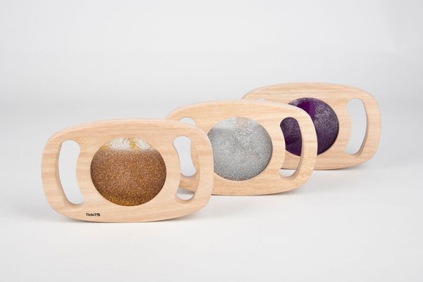 Handglitzertafel mit Holzrahmen, 3-teiliges Set, ab 12 Monate Handglitzertafel mit Holzrahmen, 3-teiliges Set, ab 12 Monate