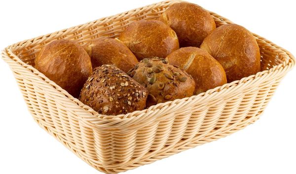 Korb rechteckig, 40 x 30 x 5 cm, beige
