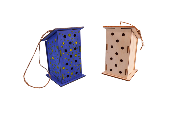Laterne, Lichterturm, Holz, Punktmuster, Hänger