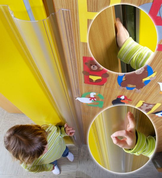 Kind, Türgriff, Holz, Streifen, Kinder