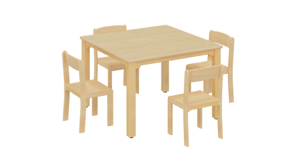 Quadratische Sitzgruppe für 4 Kinder 