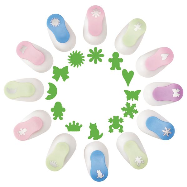 Motivstanzer & Konfettilocher, 12 Stück, Motiv ca. 1,5 cm  Motivstanzer & Konfettilocher, 12 Stück, Motiv ca. 1,5 cm