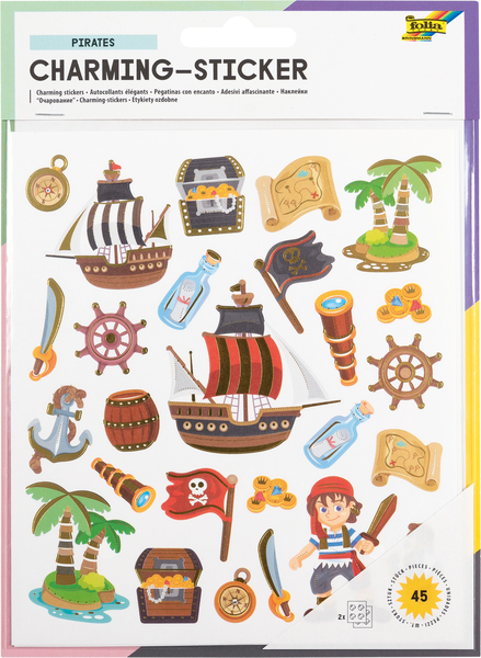 FOLIA Charming Sticker Piraten, 225 Sticker
