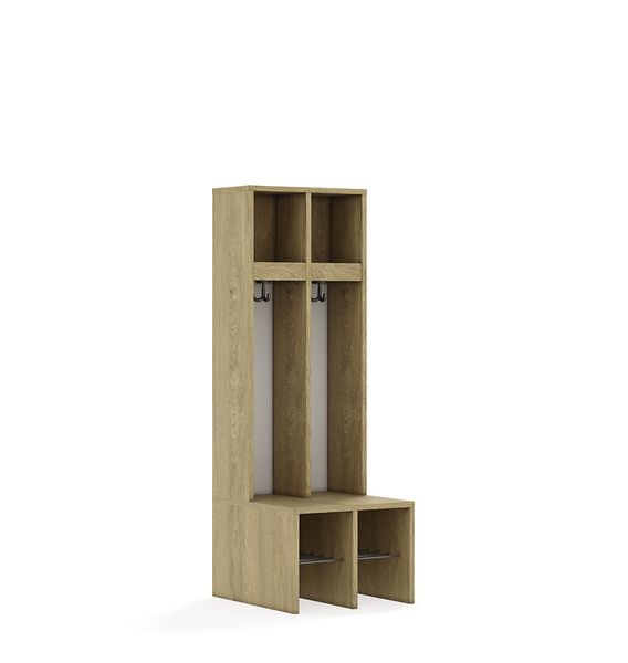 Garderobe, Flurmöbel, Holzoptik, Schuhfach, Hakenleisten