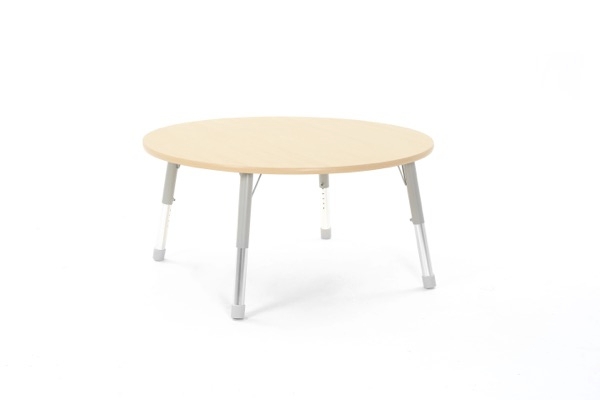 Tisch-Stuhl-Kombi Owlaf, rund, ø 120 cm, 1 Tisch + 4 Stühle, Spanplatte mit HPL-Oberfläche, Stuhlhöhe 31 cm