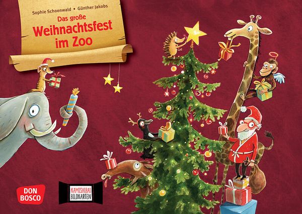 Kamishibai Bildkartenset - Das große Weihnachtsfest im Zoo