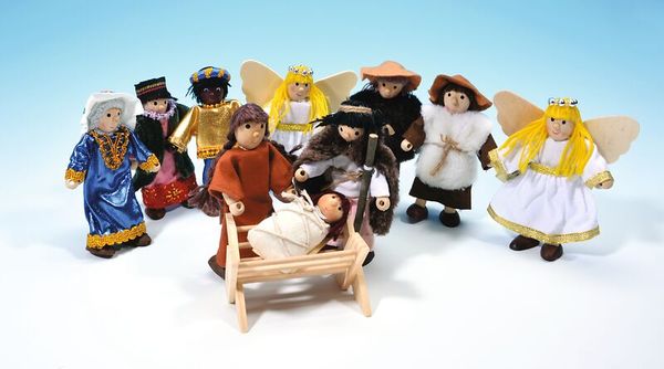 Biegepuppen-Set Krippenfiguren, 11-teilig