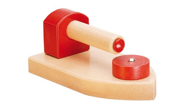 Holzspielzeug, Stampfer, Hammer, Rot, Holzbase