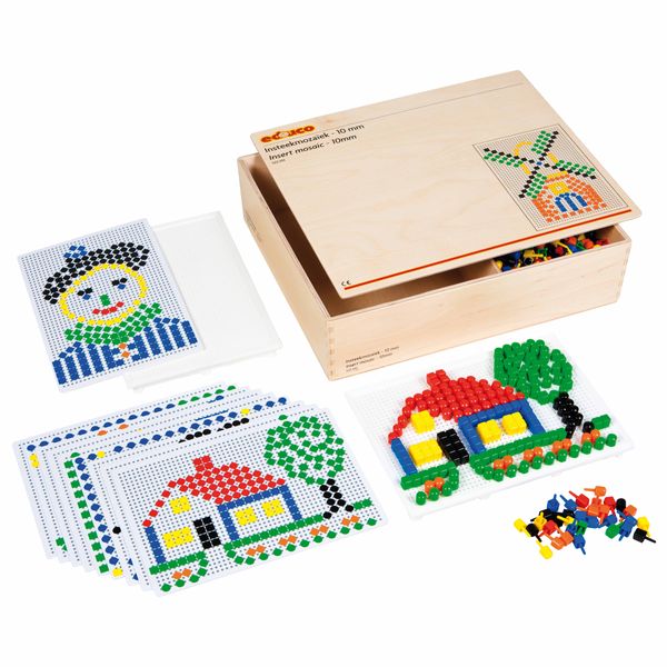 perler beads, mosaic kit, pixel art, house, snowman