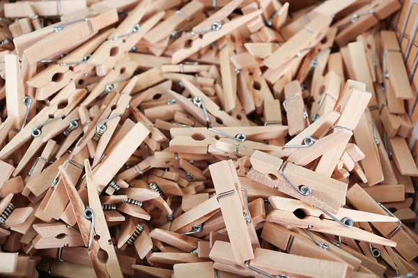 FOLIA Holzklammern, 2,5-5 cm, Großpackung, 480 Stück, Farbe wählbar