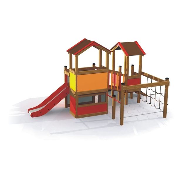 Spielgeräte, Klettergerüst, Spielhaus, Rutsche, Holzspielanlage