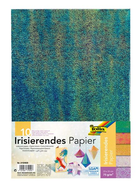 FOLIA Irisirendes Papier, 23x33 cm, 10 Bogen