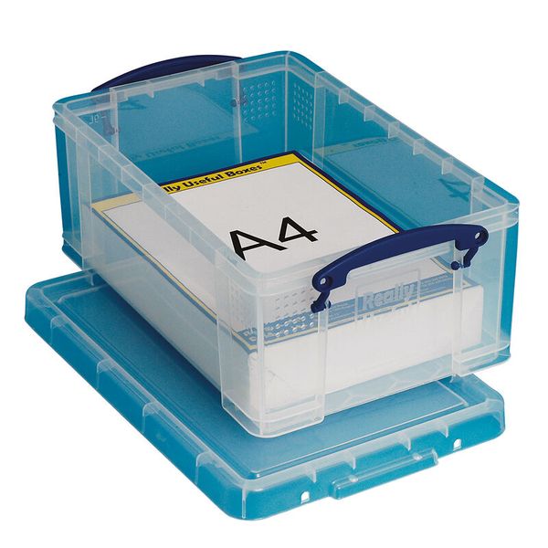 Aufbewahrungsbox Really Useful Box 9 Liter, mit Deckel, transparent