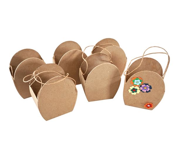 Ei-förmige Tasche aus Karton, 6 Stück Ei-förmige Tasche aus Karton, 6 Stück