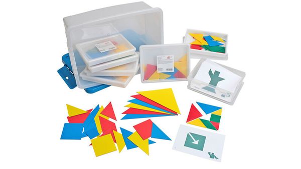 Tangram-Set, großer Klassensatz mit 24 Spielen