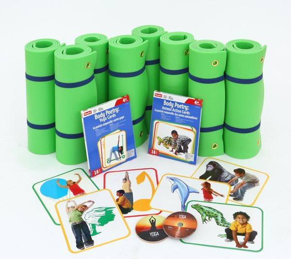 BETZOLD SPORT Yoga-Klassenset, 8 Gymnastikmatten, 2 Sets Yoga-Karten