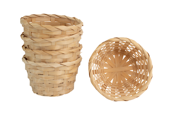 Bastkorb natur, 6 Stück Bastkorb natur, 6 Stück