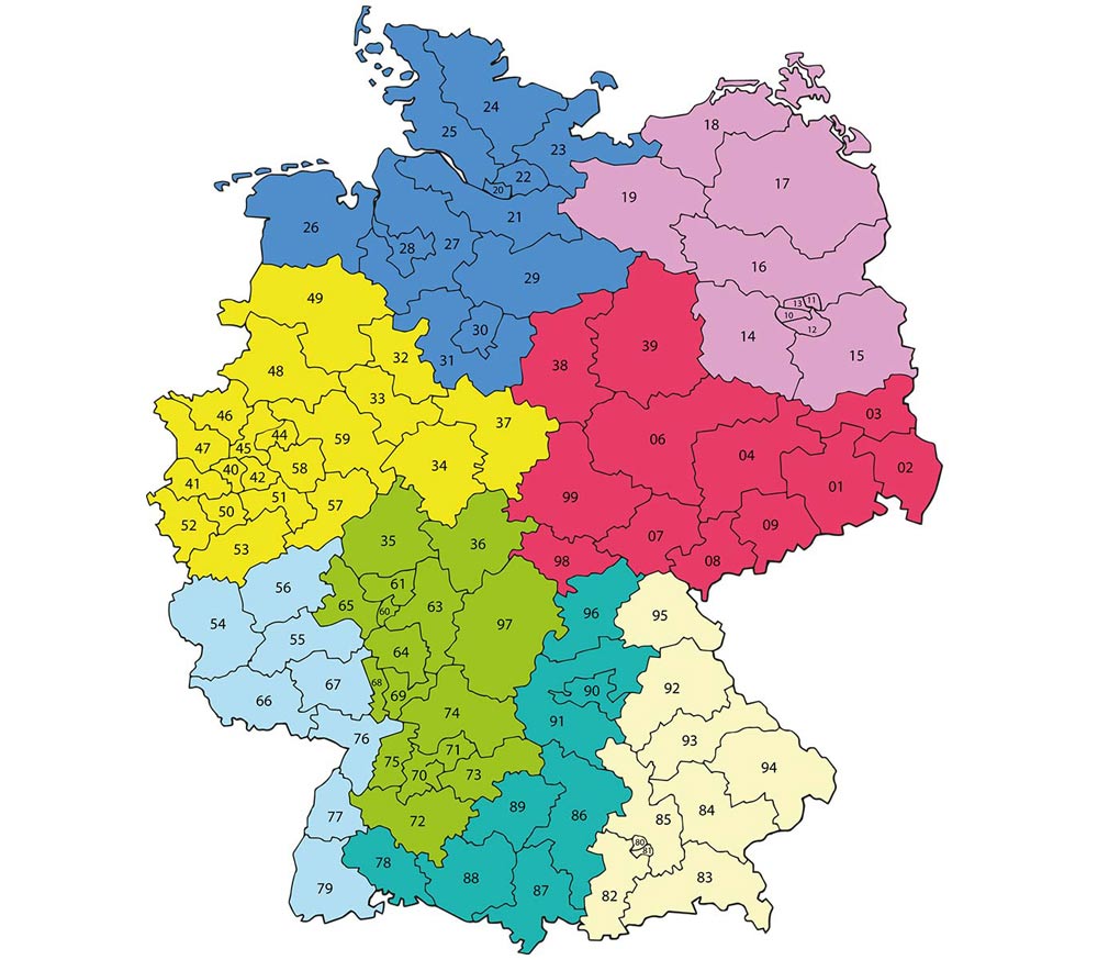 Landkarte von Deutschland