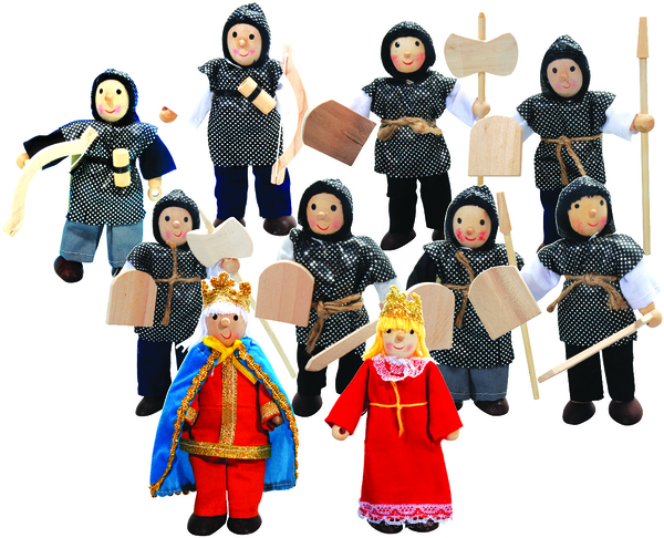 WINZLING Biegepuppen Ritter Set, 10 Figuren WINZLING Biegepuppen Ritter Set, 10 Figuren