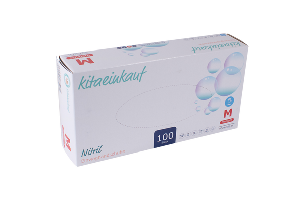 Handschuhe Nitril, puderfrei, Gr. M, 100 Stk., blau
