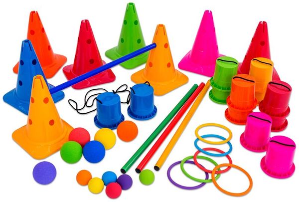 Spielset, Kegelspiel, Tischspiel, Bälle, Tennis?