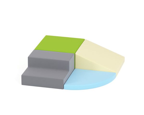 KITAEINKAUF Bewegungsparcours Schaumstoff, Kunstleder, Viertelkreismatte, 4-teiliges Set KITAEINKAUF Bewegungsparcours Schaumstoff, Kunstleder, Viertelkreismatte, 4-teiliges Set