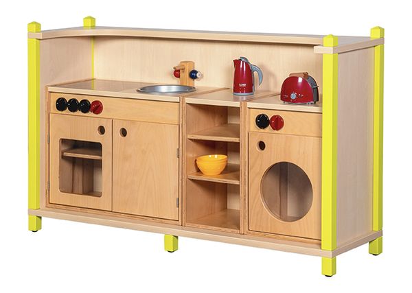 Spielküche groß mit farbigen Stollen Spielküche groß mit farbigen Stollen