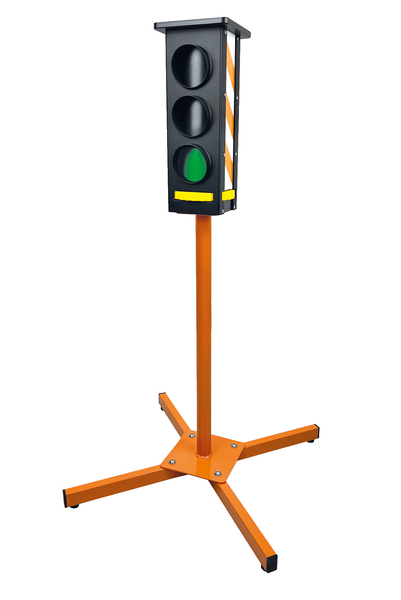 Verkehrssignal, Signalisierung, Standfuß, orange Stand, verkehrslicht